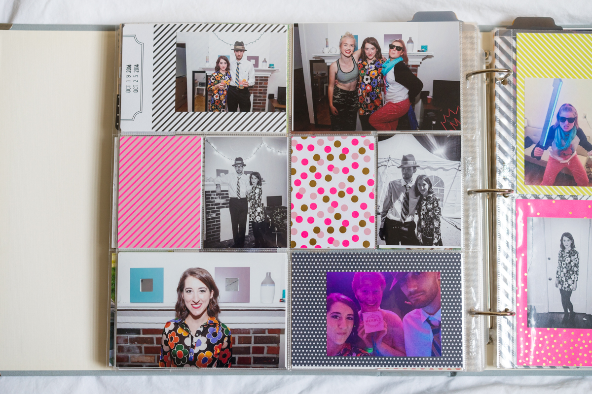Project Life pocket scrapbooking layout with 12x12 clear pocket pages. 