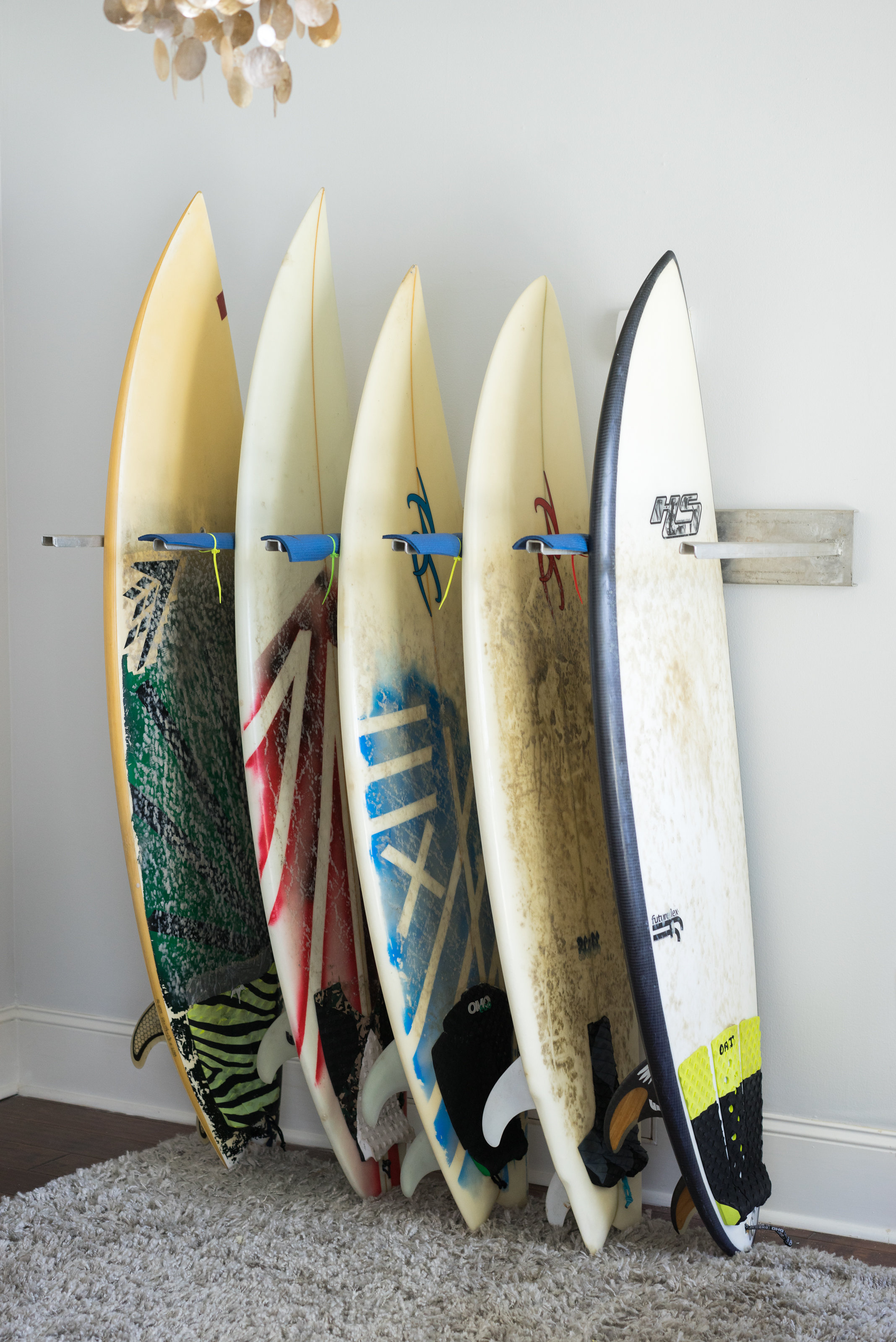 House Tour: Surfboards in a custom made storage system