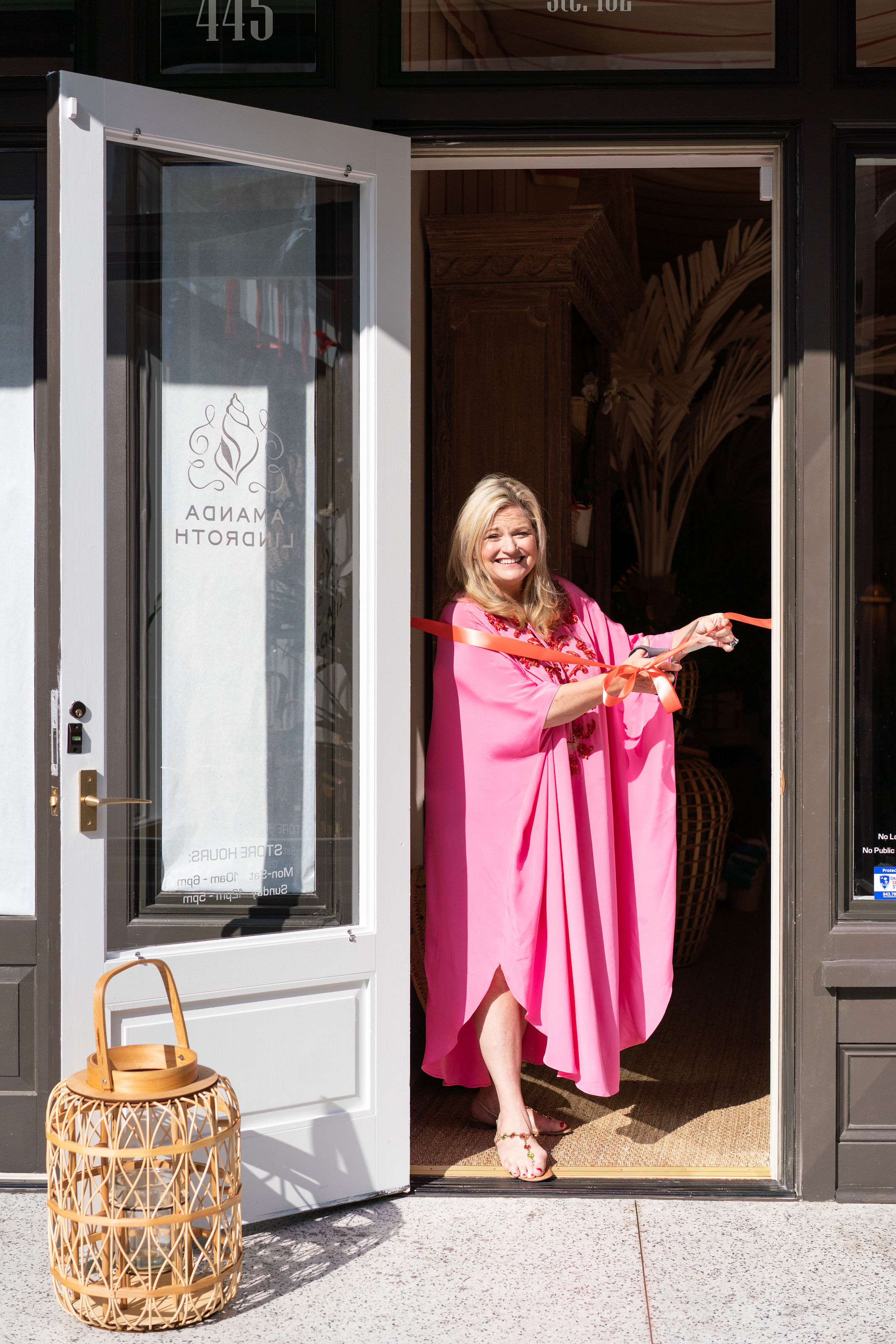 Amanda Lindroth cuts the ribbon at her new Charleston storefront