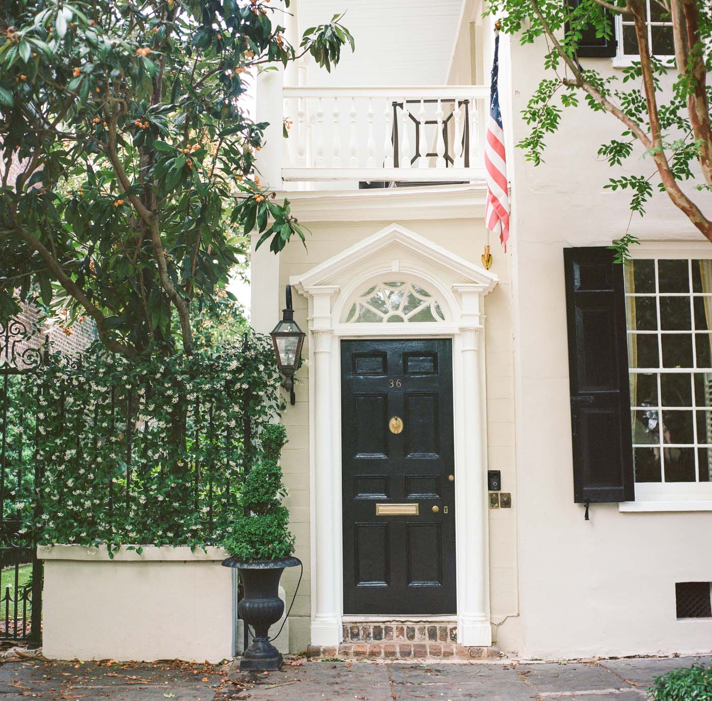 Film photograph of a historic Charleston South Carolina home