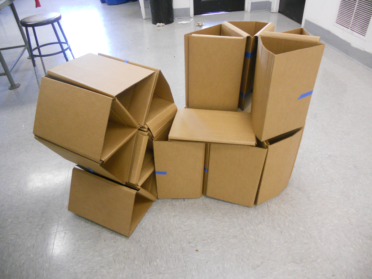 Cardboard chair designed at RISD