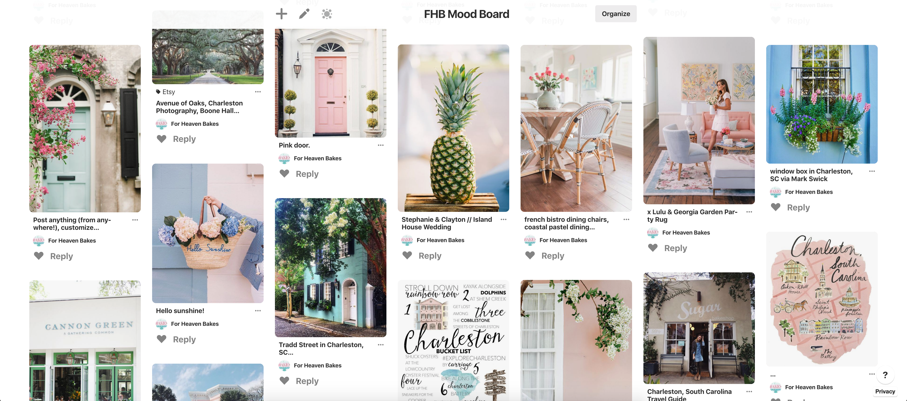 Pinterest mood board for a personal branding photoshoot