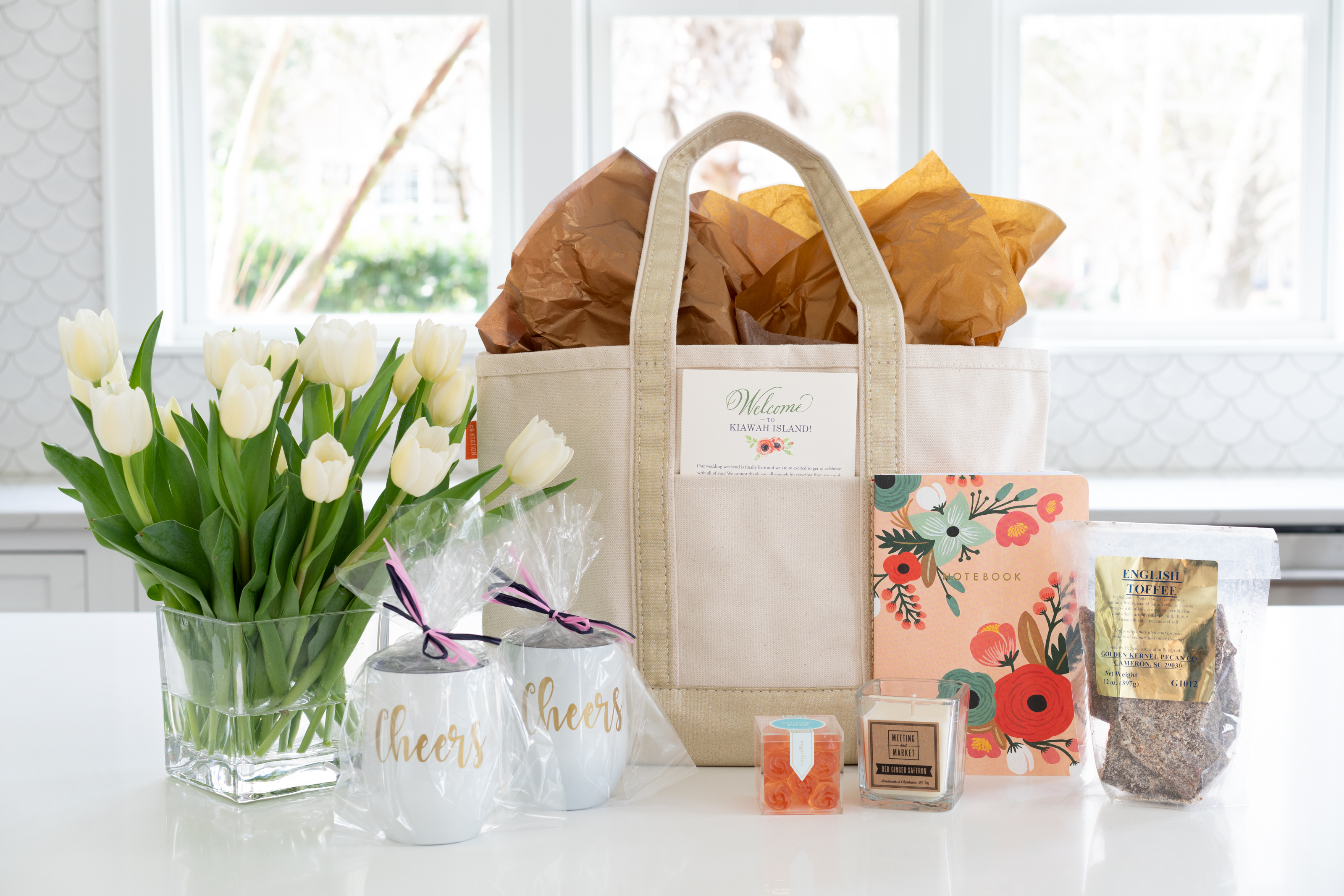 Lifestyle Branding photography of a custom gift bag by Southern Surcie
