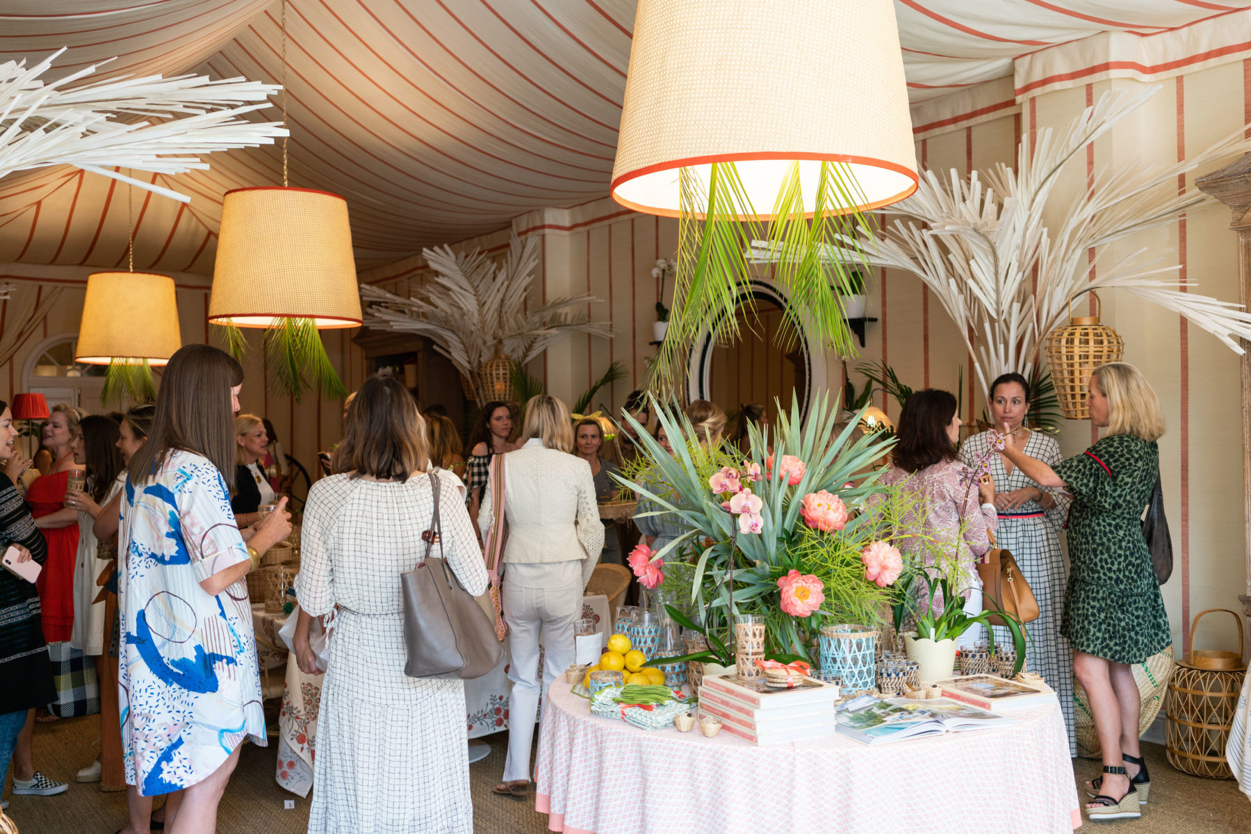 Guests enjoying the Amanda Lindroth store opening party in Charleston, SC