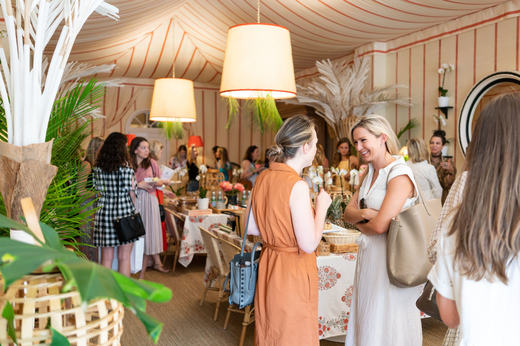 Guests enjoying the Amanda Lindroth store opening party in Charleston, SC