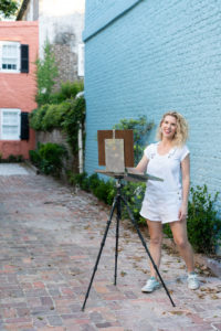 Charleston artist Fallon Peper painting in plein air