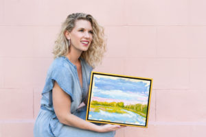 Charleston artist Fallon Peper with a Lowcountry landscape