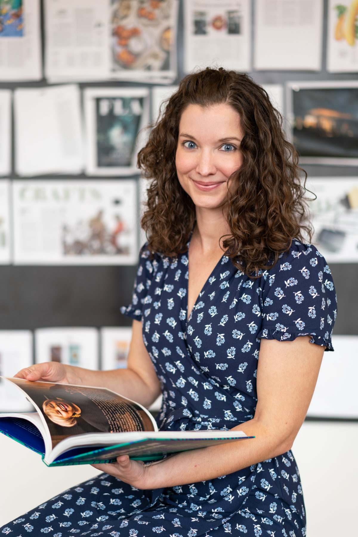 Portraits for Draper James: Garden and Gun Deputy Editor Amanda Heckert in the Garden and Gun offices