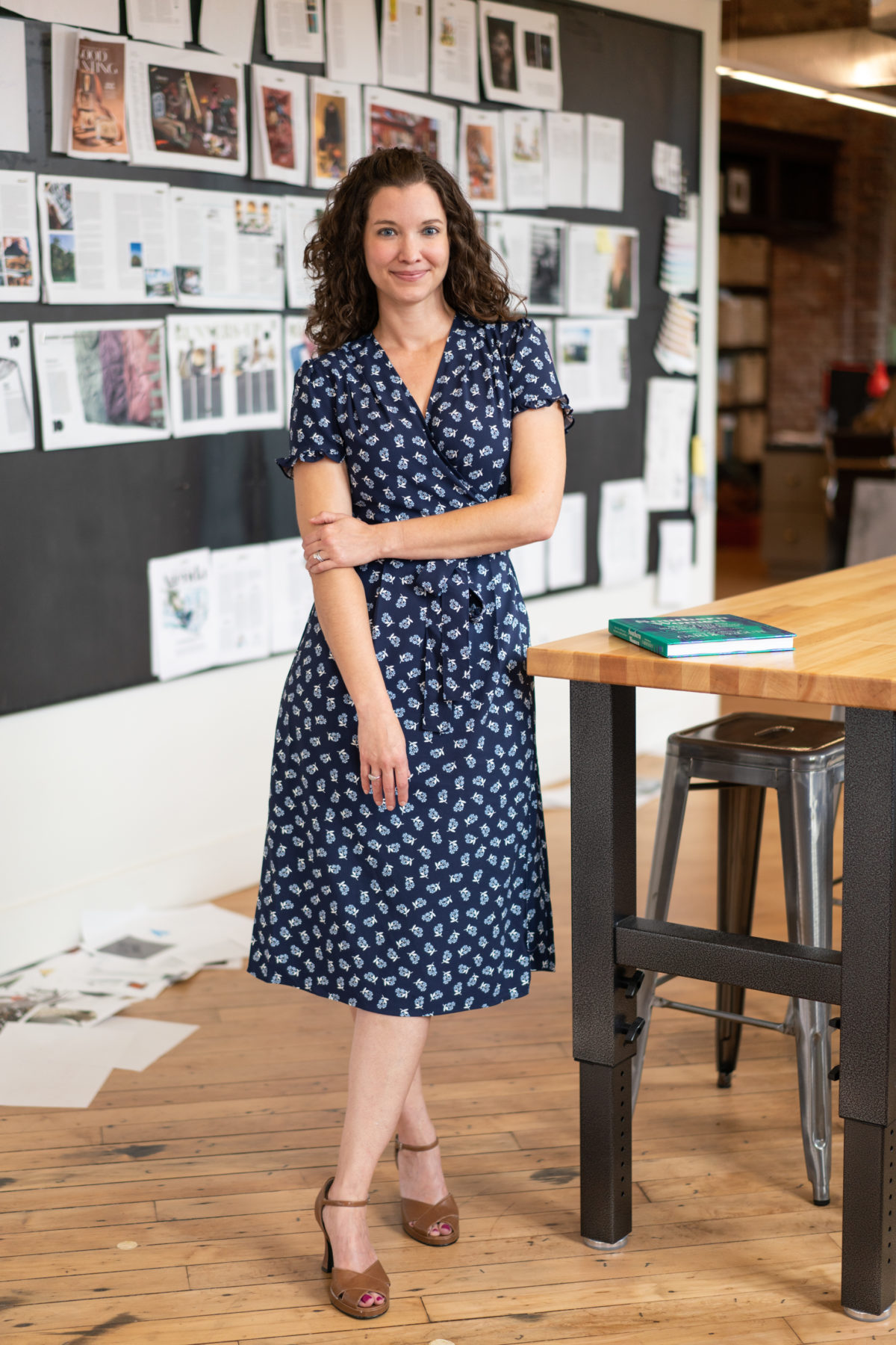 Portraits for Draper James: Garden and Gun Deputy Editor Amanda Heckert in the Garden and Gun offices