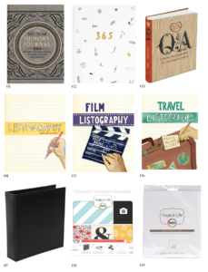 Roundup of products to use for documenting your life like journals, photo albums, and scrapbooking supplies